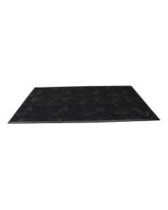 Waterhog Plus Swirl Floor Mat, 48in x 72in, 100% Recycled, Black Smoke