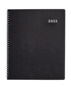 Brownline DuraFlex Weekly Planner, 8-1/2in x 11in, Black, January To December 2022, CB950V.BLK