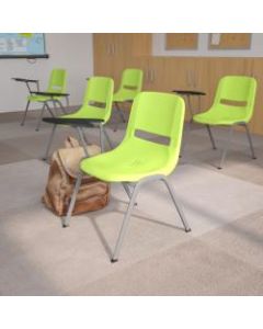 Flash Furniture Ergonomic Shell Chairs, Green, Set Of 5 Chairs