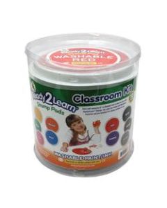 Ready 2 Learn Jumbo Circular Washable Stamp Pads, Classroom Set Of 10
