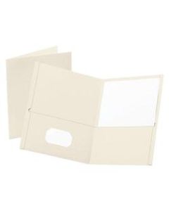 Oxford Twin-Pocket Portfolios, 8 1/2in x 11in, White, Pack Of 25