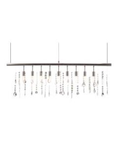 Zuo Modern Shooting Stars Ceiling Lamp, 47-2/5inW, Crystal/Silver