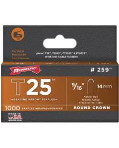 Arrow Round Crown Staples - 9/16in Leg - 5/16in Crown - for Paper1000 / Pack
