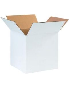 Office Depot Brand White Corrugated Cartons, 10in x 10in x 10in, Pack Of 25