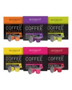 Bestpresso Single-Serve Coffee Freshpacks, Classic, Variety Pack, Carton Of 120, 6 x 20 Per Box