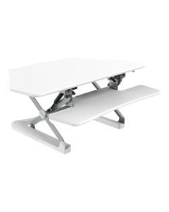 FlexiSpot Classic Series M4 Corner Sit-Stand Desk Converter, 19-3/4inH x 41inW x 23-1/8inD, White