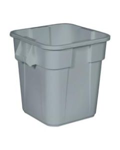 Rubbermaid Commercial Square Brute Container - 28 gal Capacity - Square - 22.5in Height x 21.5in Width - Plastic - Gray - 1 Each