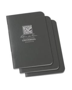 Rite in the Rain All-Weather Stapled Notebook, Mini, 3-1/4in x 4-5/8in, 24 Pages (12 Sheets), Gray