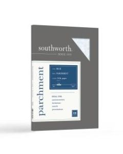 Southworth Parchment Specialty Paper, 8.5in x 11in, 24 Lb, Blue, Pack Of 100