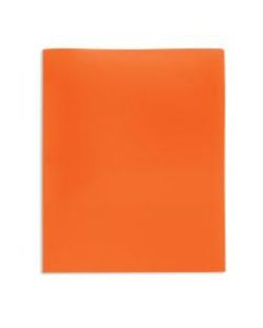 Office Depot Brand 2-Pocket Poly Folder, Letter Size, Orange