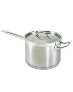Winco Induction-Ready Stainless Steel Sauce Pan, 2 Qt, Silver