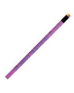 J.R. Moon Pencil Co. Pencils, 2.11 mm, #2 HB Lead, Happy Birthday, Neon Multicolor, Pack Of 144