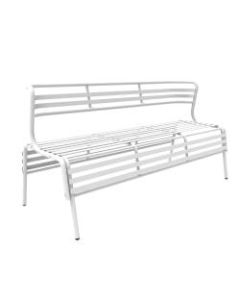Safco CoGo Indoor/Outdoor Bench With Back, White