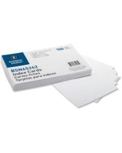 Business Source Plain Index Cards - 8in Width x 5in Length - 100 / Pack