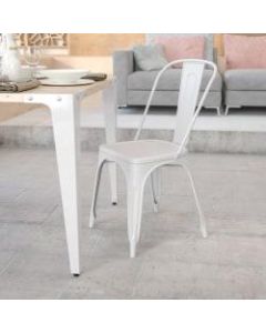 Flash Furniture Commercial Stackable Chair, White