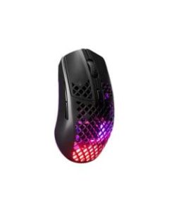 SteelSeries Aerox 3 WIRELESS - Mouse - ergonomic - right-handed - optical - 6 buttons - wireless, wired - USB, 2.4 GHz, Bluetooth 5.0 - USB-C wireless receiver - matte black