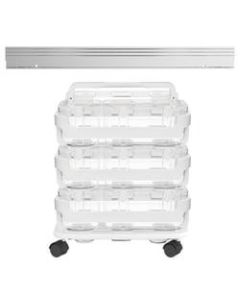 Deflect-O Stackable Caddy Organizer, 6-1/2inH x 14inW x 10-1/2inD, Clear