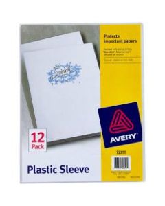 Avery Heavy Duty Plastic Sleeves - Letter - 8 1/2in x 11in Sheet Size - 100 Sheet Capacity - Polypropylene - Clear, Pack Of 12