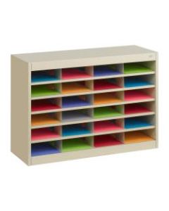 Safco E-Z Stor Steel Literature Organizer, 24 Compartments, 25 3/4inH, Tropic Sand