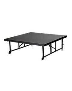 National Public Seating Carpeted Transfix Stage Platform, 4ft x 4ft, Gray