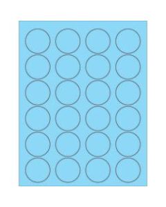 Office Depot Brand Labels, LL193BE, Circle, 1 5/8in, Pastel Blue, Case Of 2,400