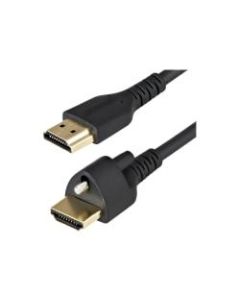 StarTech.com 2m 6ft HDMI Cable with Locking Screw - 4K 60Hz HDR - High Speed HDMI 2.0 Monitor Cable with Locking Screw Connector for Secure Connection - HDMI Cable with Ethernet - M/M - Premium High Speed HDMI with Ethernet cable