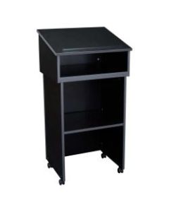 Oklahoma Sound Tabletop Lectern AV Cart, 47-1/2inH x 23-3/4inW x 19-7/8inD, Black