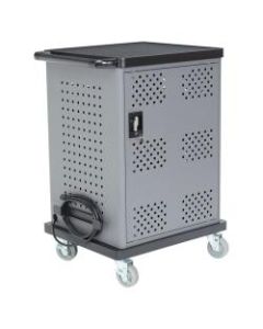 Oklahoma Sound Charging Cart, 38-1/4inH x 28inW x 22inD, Black/Charcoal