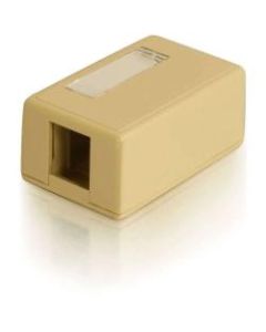 C2G 1-Port Keystone Jack Surface Mount Box - Ivory - 1 x Socket(s) - Ivory