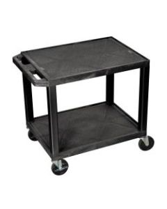 H. Wilson 26in Plastic Utility Cart, 26inH x 24inW x 18inD, Black