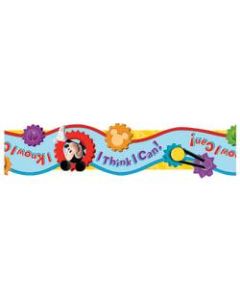 Eureka Wide Die-Cut Deco Trim Borders, 3 1/4in x 37in Strips, Mickey Mouse Clubhouse I Think I Can, Pack Of 12
