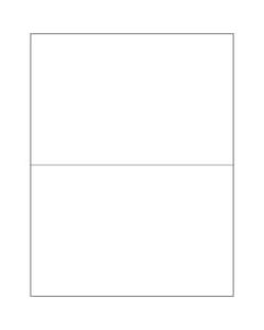 Office Depot Brand Removable Rectangular Laser Labels, LL270, 8 1/2in x 5 1/2in, White, Case Of 200