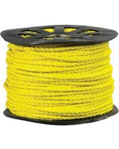 Office Depot Brand Twisted Polypropylene Rope, 3,800 Lb, 1/2in x 600ft, Yellow