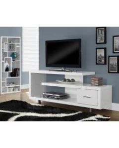 Monarch Specialties Art Deco TV Stand For TVs Up To 60in, White