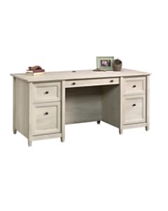 Sauder Edge Water 66inW Executive Desk, Chalked Chestnut