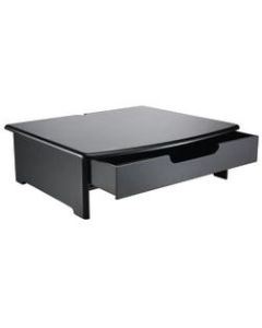 Rolodex Wood Workspace Monitor Stand With Drawer, Black