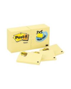Post-it Notes, 3in x 5in, Canary Yellow, Pack Of 24 Pads