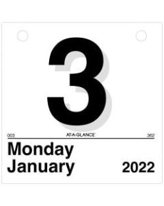 AT-A-GLANCE "Today Is" Daily Wall Calendar Refill, 6in x 6in, January to December 2022, K150