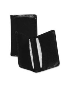 Samsill Carrying Case (Wallet) for Business Card - Black - Leather