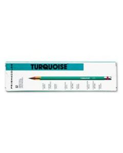 Sanford Turquoise Wood Pencil - 4B Lead - 2 mm Lead Diameter - Turquoise Lead - Turquoise Barrel - 1 Dozen