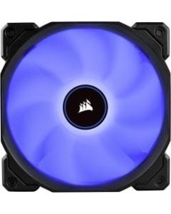 Corsair Air Series AF120 LED (2018) Blue 120mm Fan Single Pack - 1 Pack - 4.72in Maximum Fan Diameter - 389 gal/min Maximum Airflow - 1400 rpm - 28 dB(A) Noise - Hydraulic Bearing - 3-pin - Blue LED - Plastic - 1 pc(s) - Case, Heatsink - 4.6 Year Life