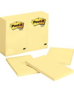 Post-it Notes, 4in x 6in, Canary Yellow, Pack Of 12 Pads