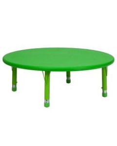 Flash Furniture 45in Round Adjustable Activity Table, Green