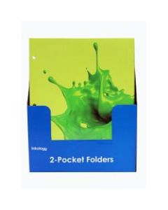 Inkology 2-Pocket Portfolios, Nickelodeon Slime, 9-1/2in x 11-3/4in, Assorted Designs, Pack Of 24 Folders