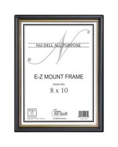 Nu-Dell EZ Mount Plastic Wall Frame - Holds 8in x 10in Insert - Wall Mountable - 1 Each - Plastic - Black, Black