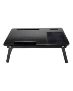 Mind Reader Bamboo Laptop Desk Tray, 8-1/2inH x 21-3/16inW x 13-1/2inD, Black