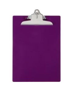 Saunders 96% Recycled Antibacterial Clipboard With Hanging Hole, 13 1/4inH x 9inW x 1 3/4inD, Letter, Purple