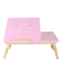 Mind Reader Laptop Coolpad Flip-Top Tray, 8inH x 21-1/4inW x 13-1/2inL, Pink