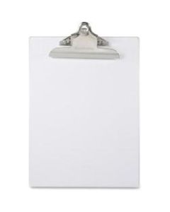 Saunders Transparent Clipboard with High Capacity Clip - 1in Clip Capacity - 8 1/2in x 11in - Plastic - Clear - 1 Each
