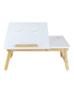 Mind Reader Laptop Coolpad Flip-Top Tray, 8inH x 21-1/4inW x 13-1/2inL, White